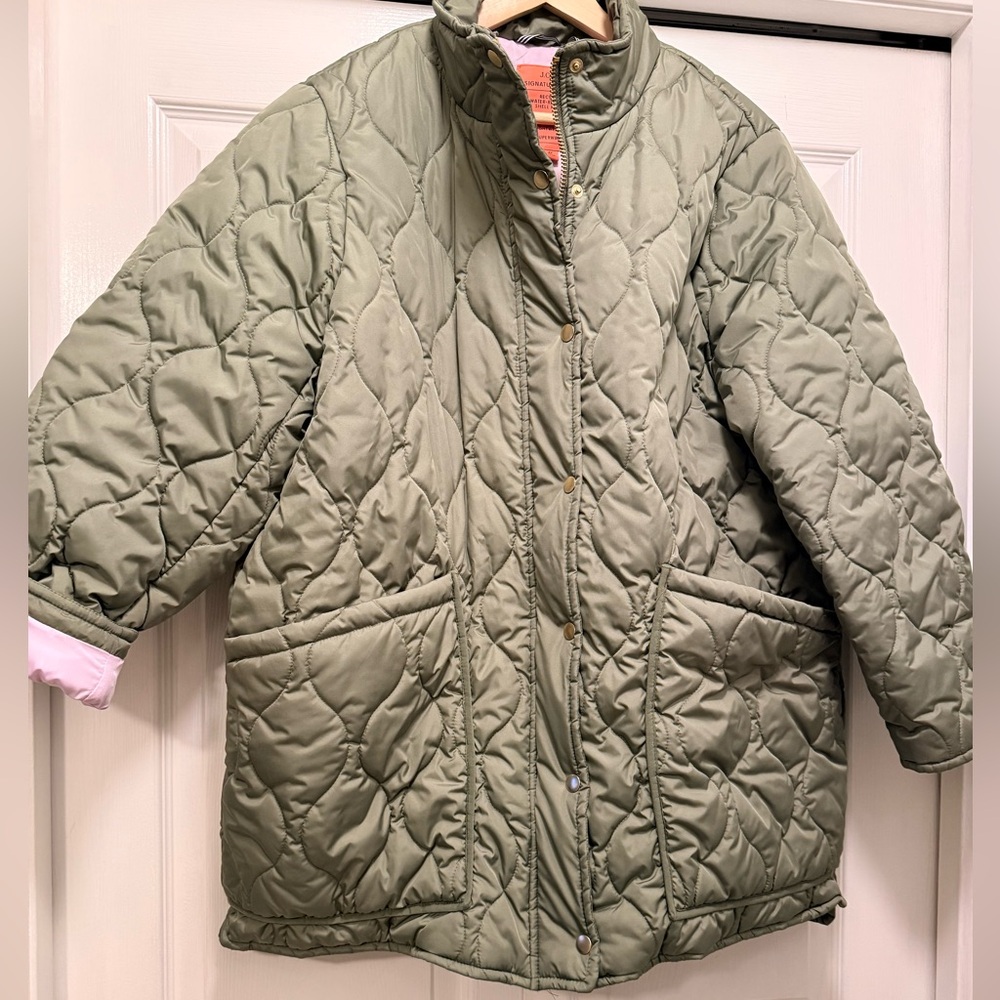 J. Crew Signature Puffer Jacket in Olive